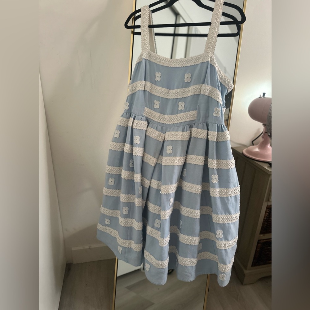 Unique Vintage Baby Blue Barbie Dress 1X